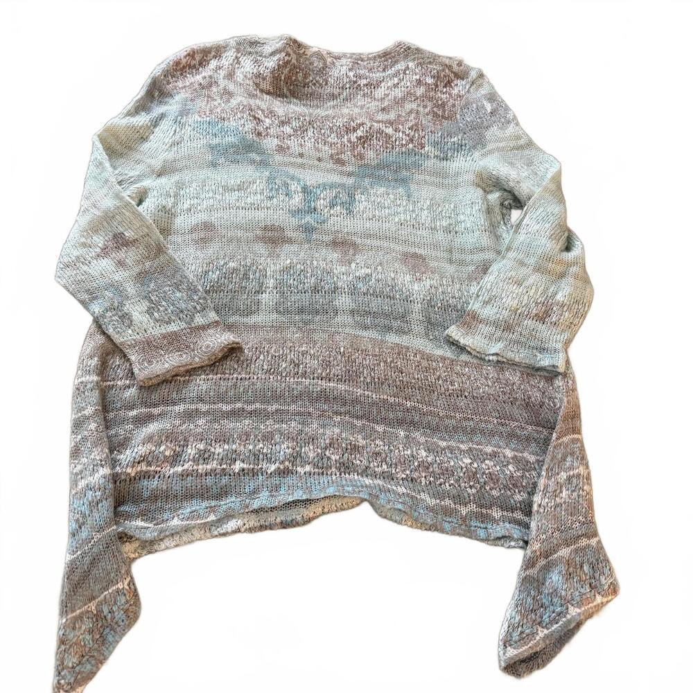 COCOMO Vintage Light weight Boho Paisley Western‎ Long sides sweater SZ XL